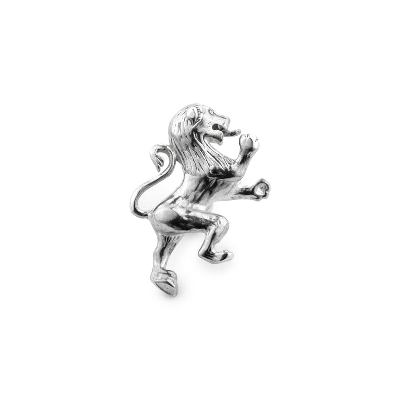 Rampant Lion 925 Silver Lapel Pin