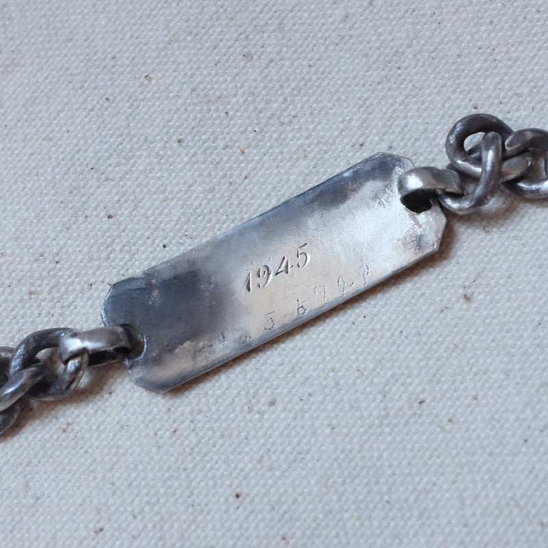 1945 WWII U.S. Army Silver ID Bracelet